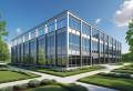 3d realiste batiment entreprise ossature métallique